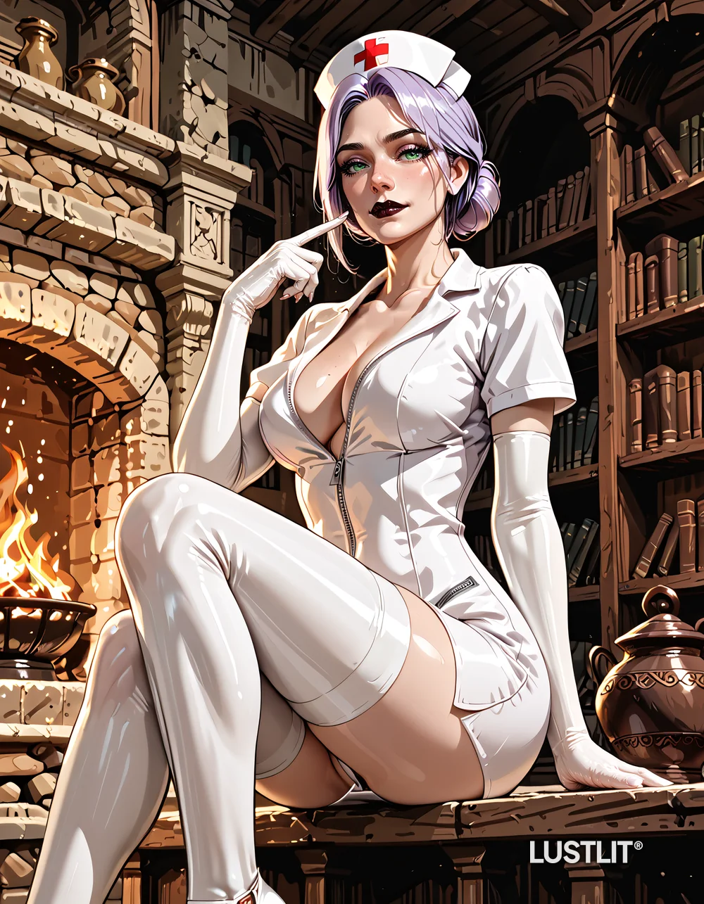 Violet Ashford as the sexy nurse, from LustLit No. 1 – October 2026