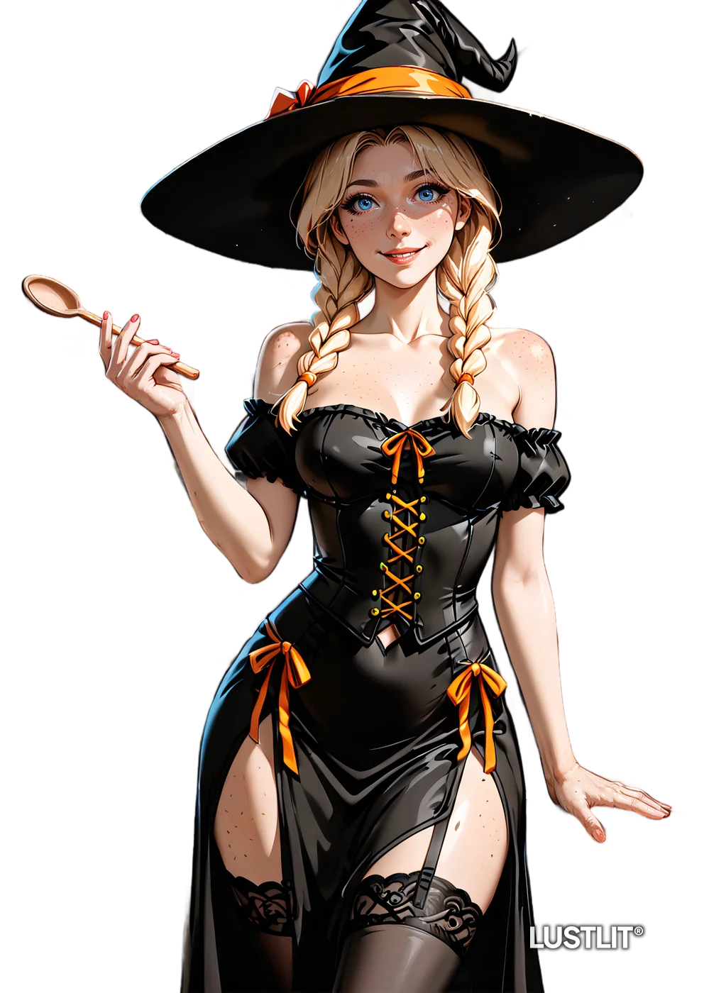 Rose Everhart as the witch